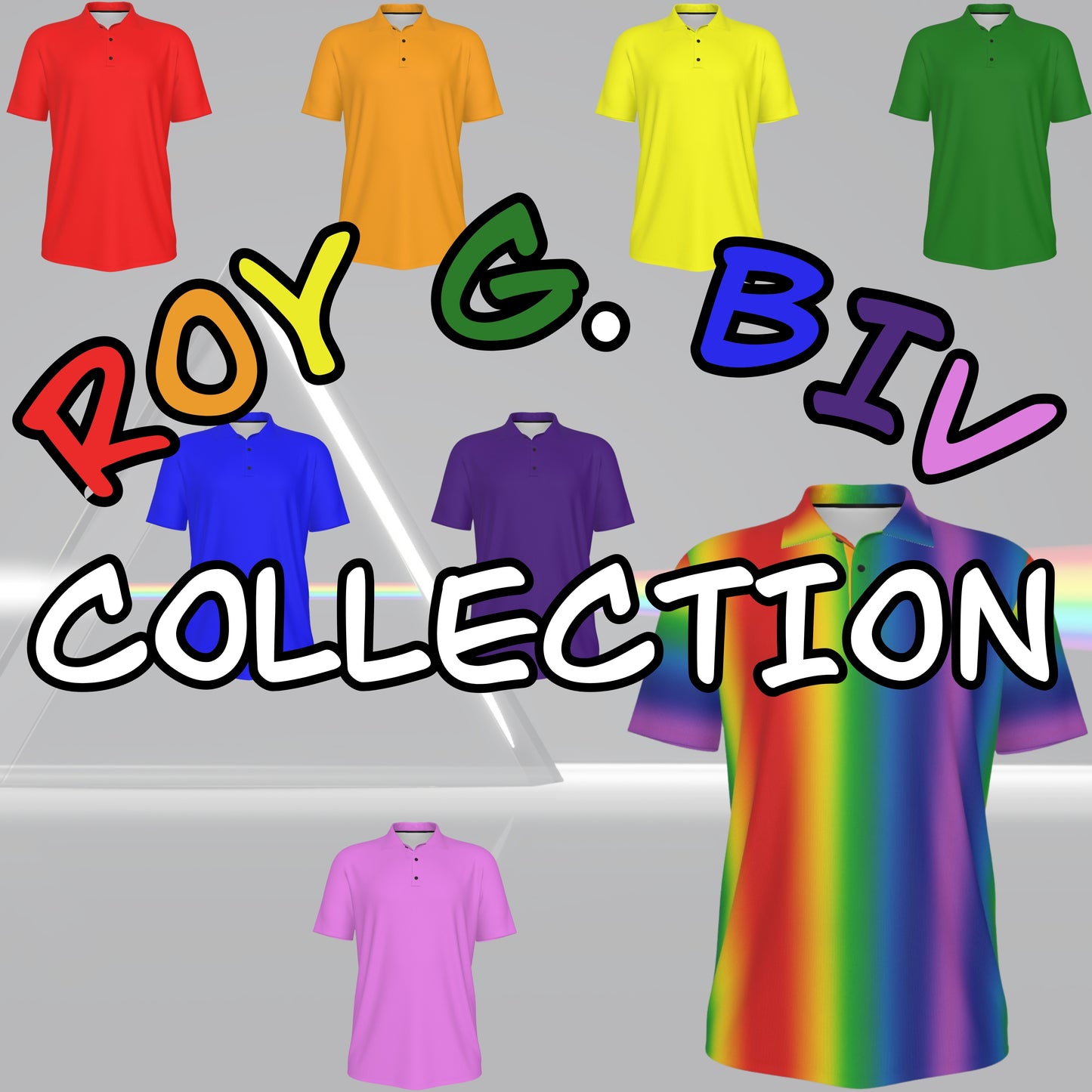 ROYGBIV Flexfit Polo – 7 Rainbow Colors + Multicolor Edition | Athletic Fit Streetwear 🌈
