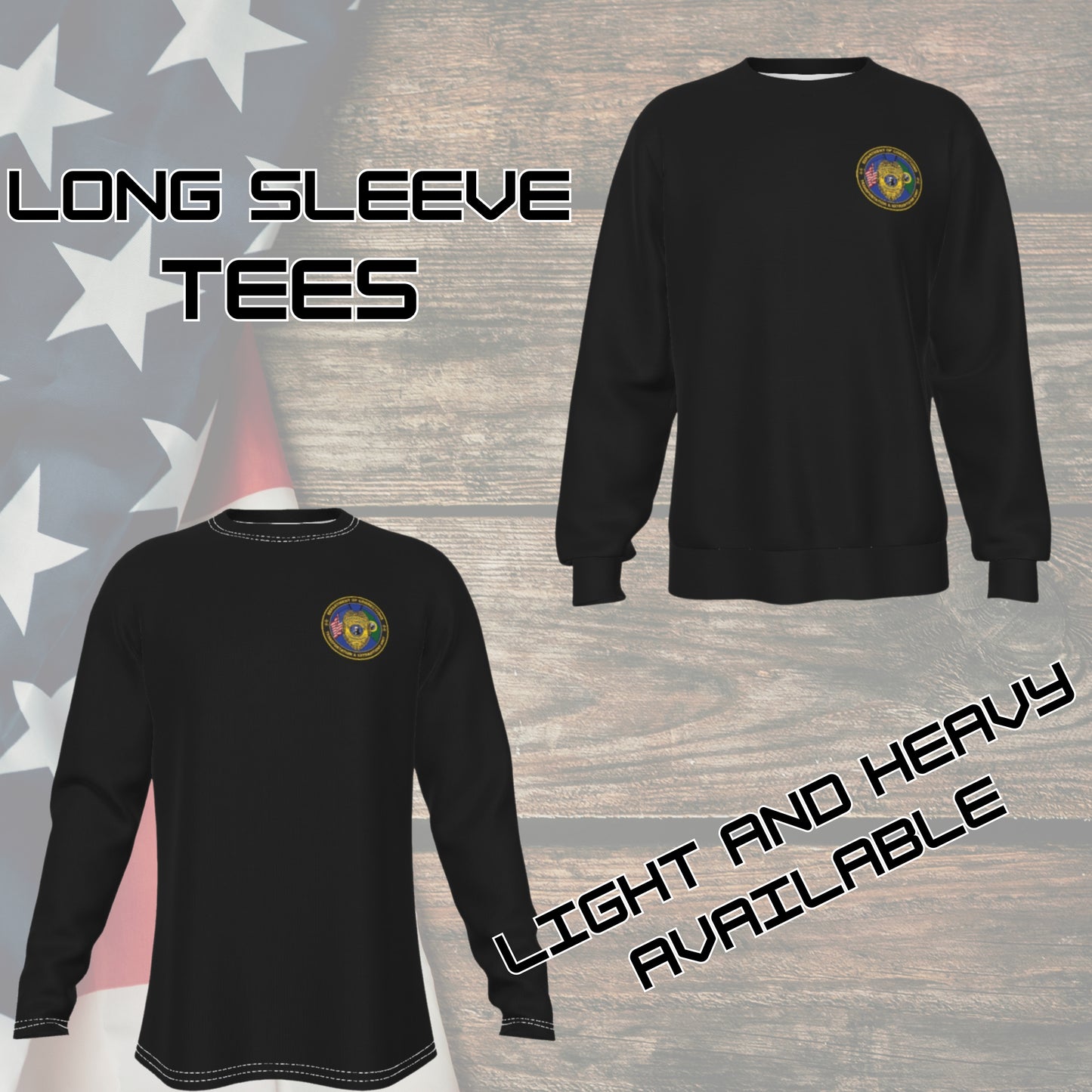 🛡️ WA DOC Transportation Unit – FlexLine Long Sleeve Series | Lightweight Tee or Heavyweight Sweater