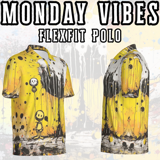 🔥 The Hard Week Collection 🔩 – Flexfit Polos Inspired by the Weekly Grind (Mon 🖤 | Wed 🌀 | Fri 💛)