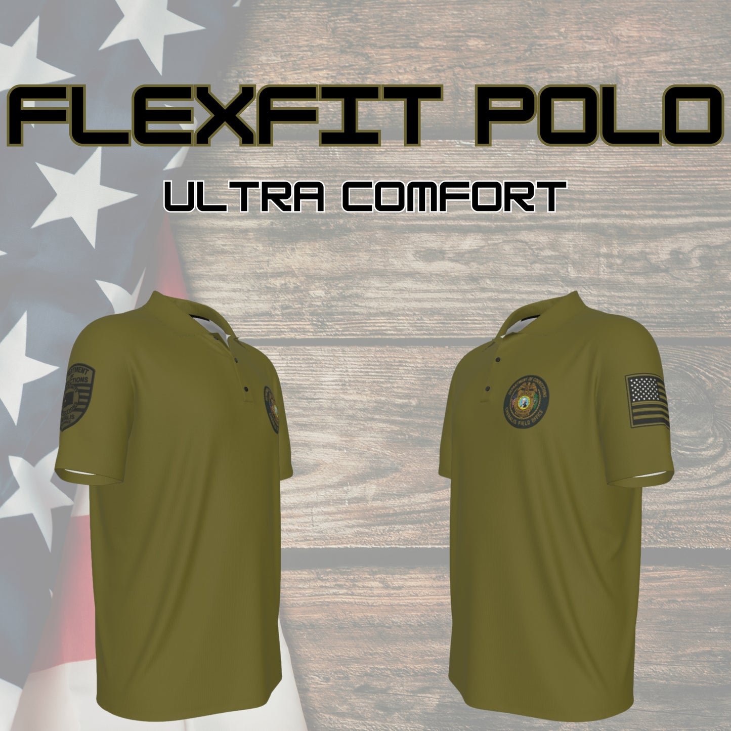 🛡️ WA DOC Chehalis Office – FlexFit Performance Polo