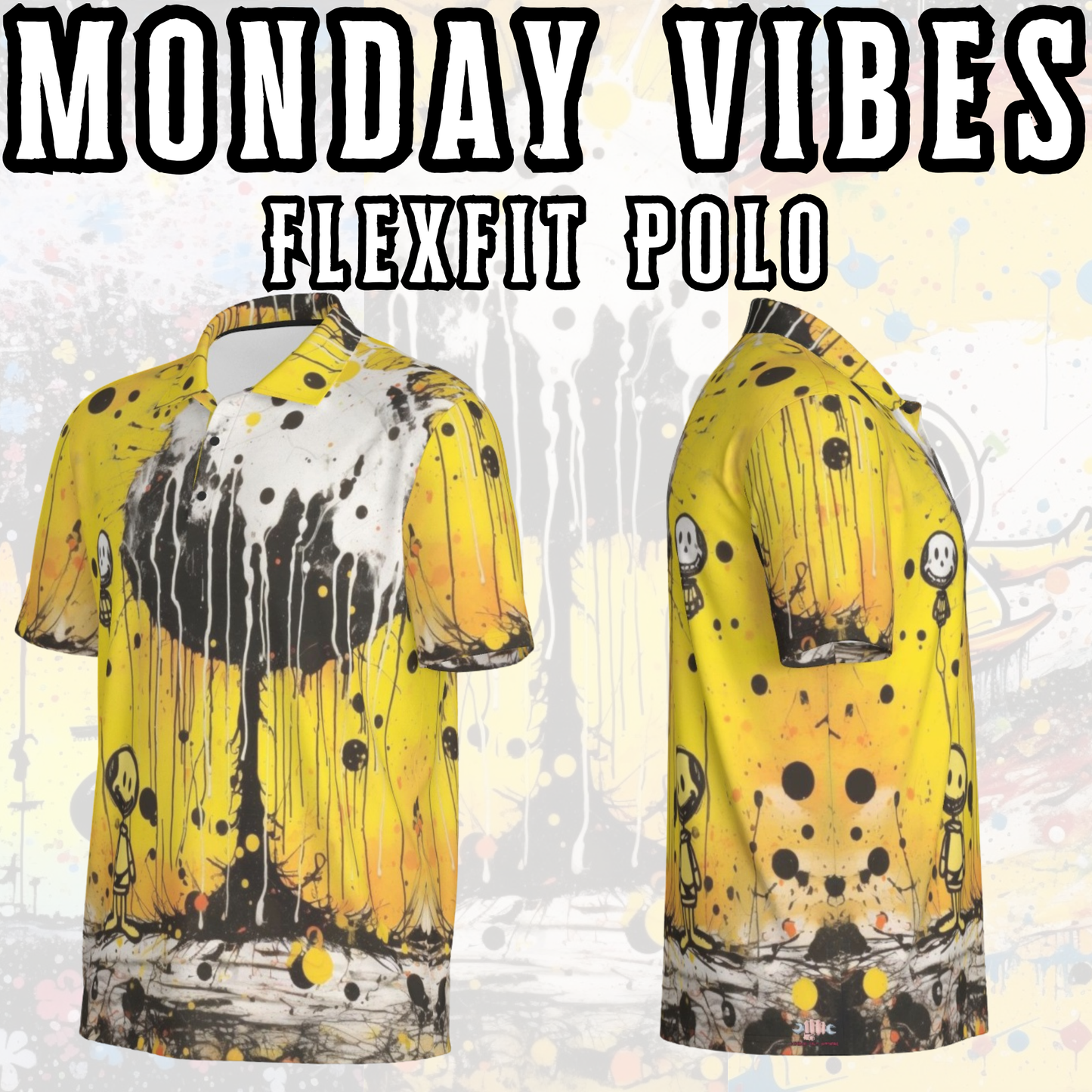 🔥 The Hard Week Collection 🔩 – Flexfit Polos Inspired by the Weekly Grind (Mon 🖤 | Wed 🌀 | Fri 💛)