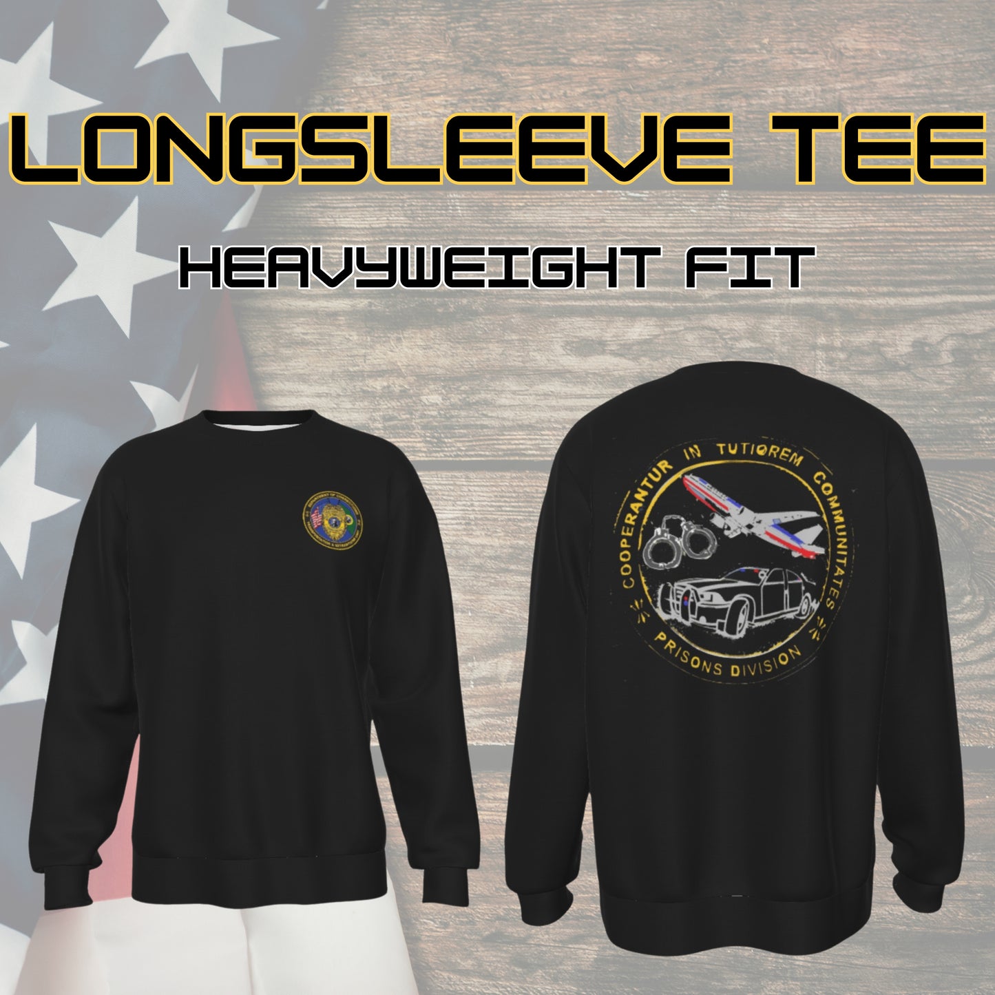 🛡️ WA DOC Transportation Unit – FlexLine Long Sleeve Series | Lightweight Tee or Heavyweight Sweater