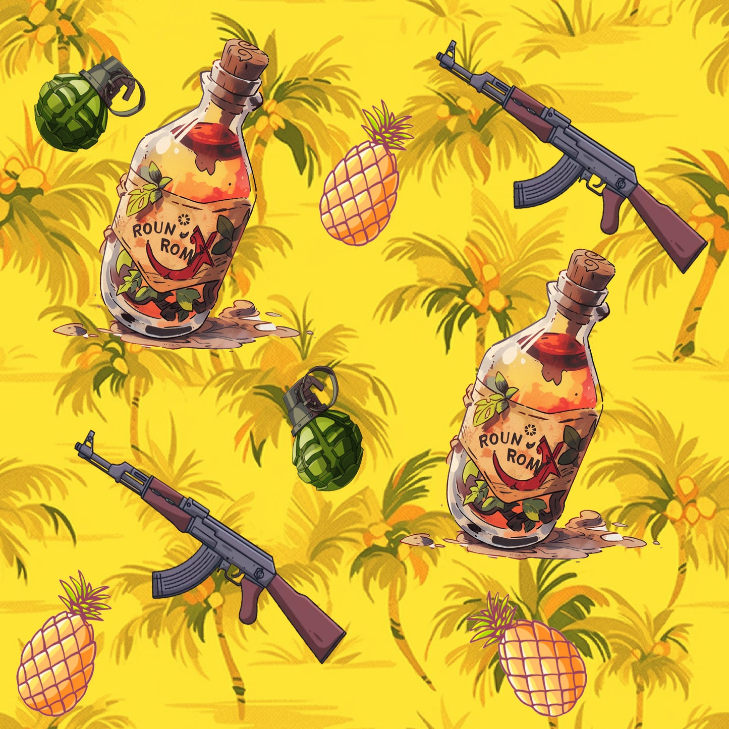 Rum Runner's Paradise | Miami Vice / Hawaiian Shirt | The Island Collection