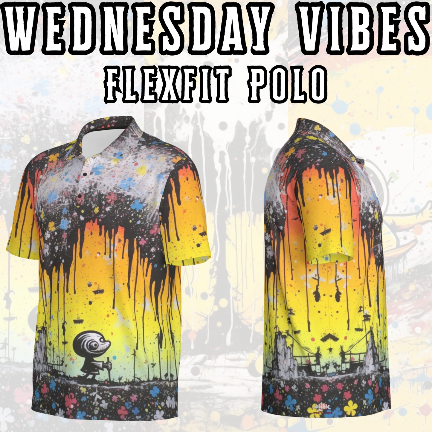 🔥 The Hard Week Collection 🔩 – Flexfit Polos Inspired by the Weekly Grind (Mon 🖤 | Wed 🌀 | Fri 💛)