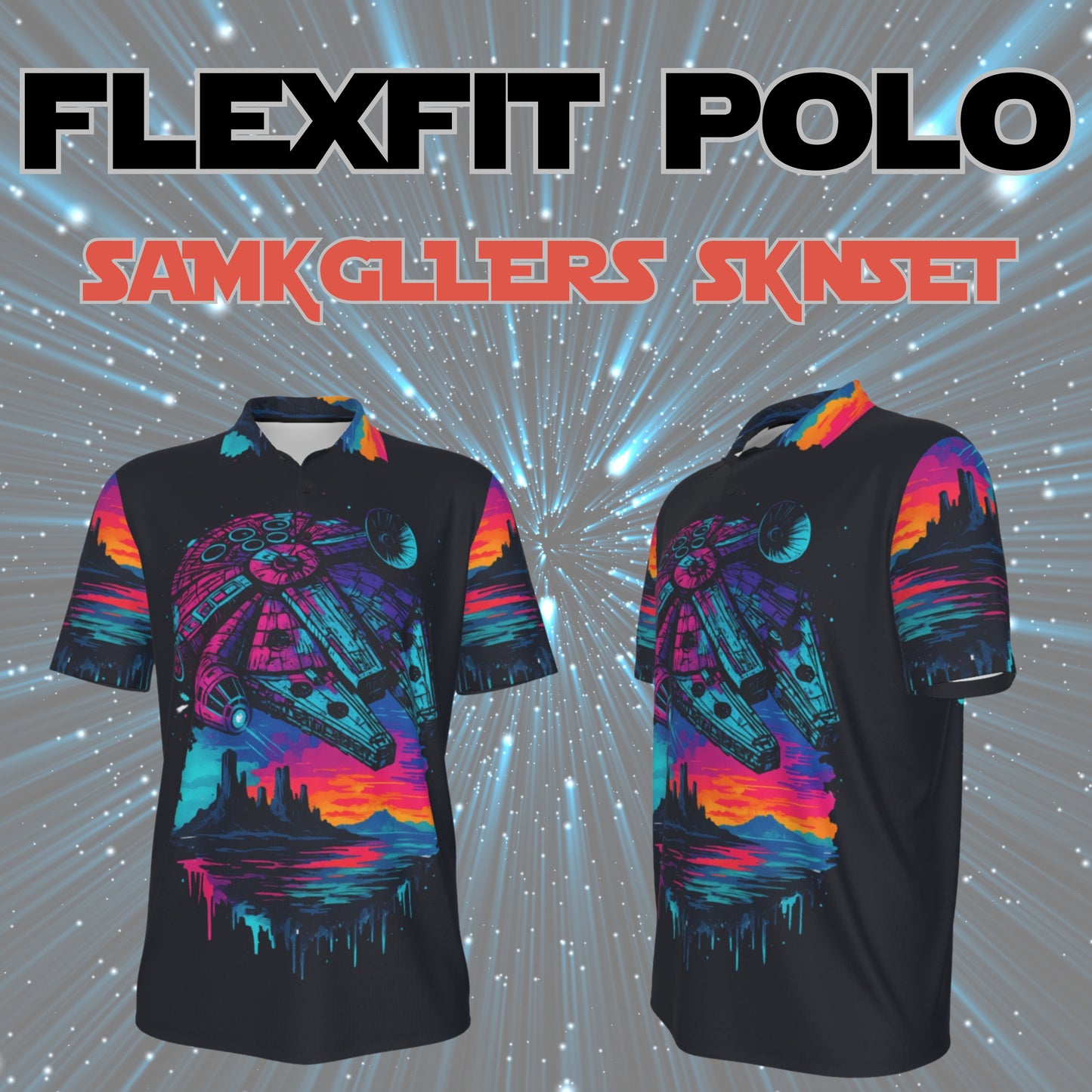 Galactic Legends Flexfit Polo – SithWave, HothBreaker, and More (5 Designs)