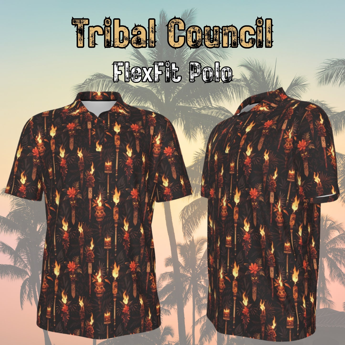 🌴 The Island Collection | FlexFit Polo Series for the Bold & Untamed 🧨🌊🔥💀