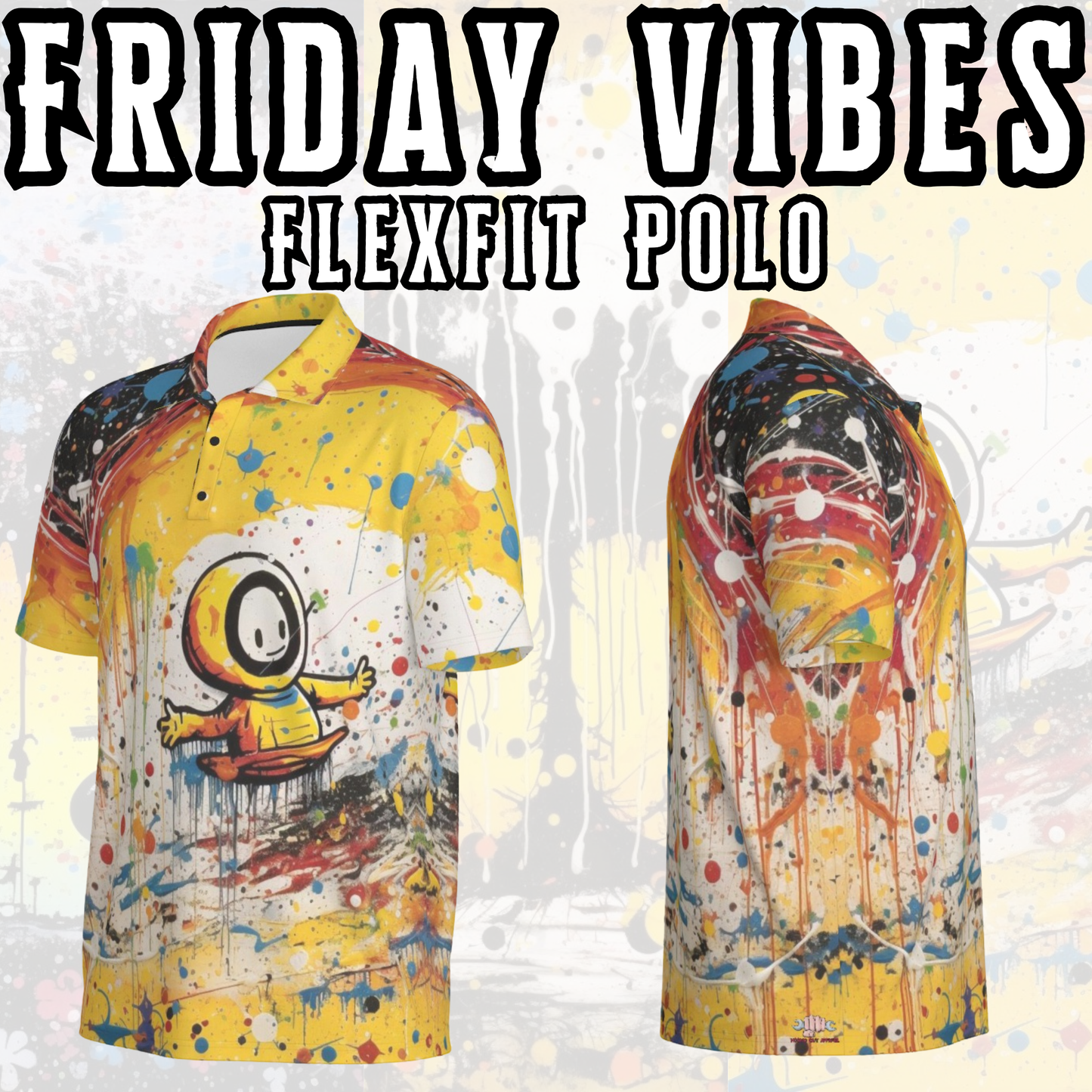 🔥 The Hard Week Collection 🔩 – Flexfit Polos Inspired by the Weekly Grind (Mon 🖤 | Wed 🌀 | Fri 💛)