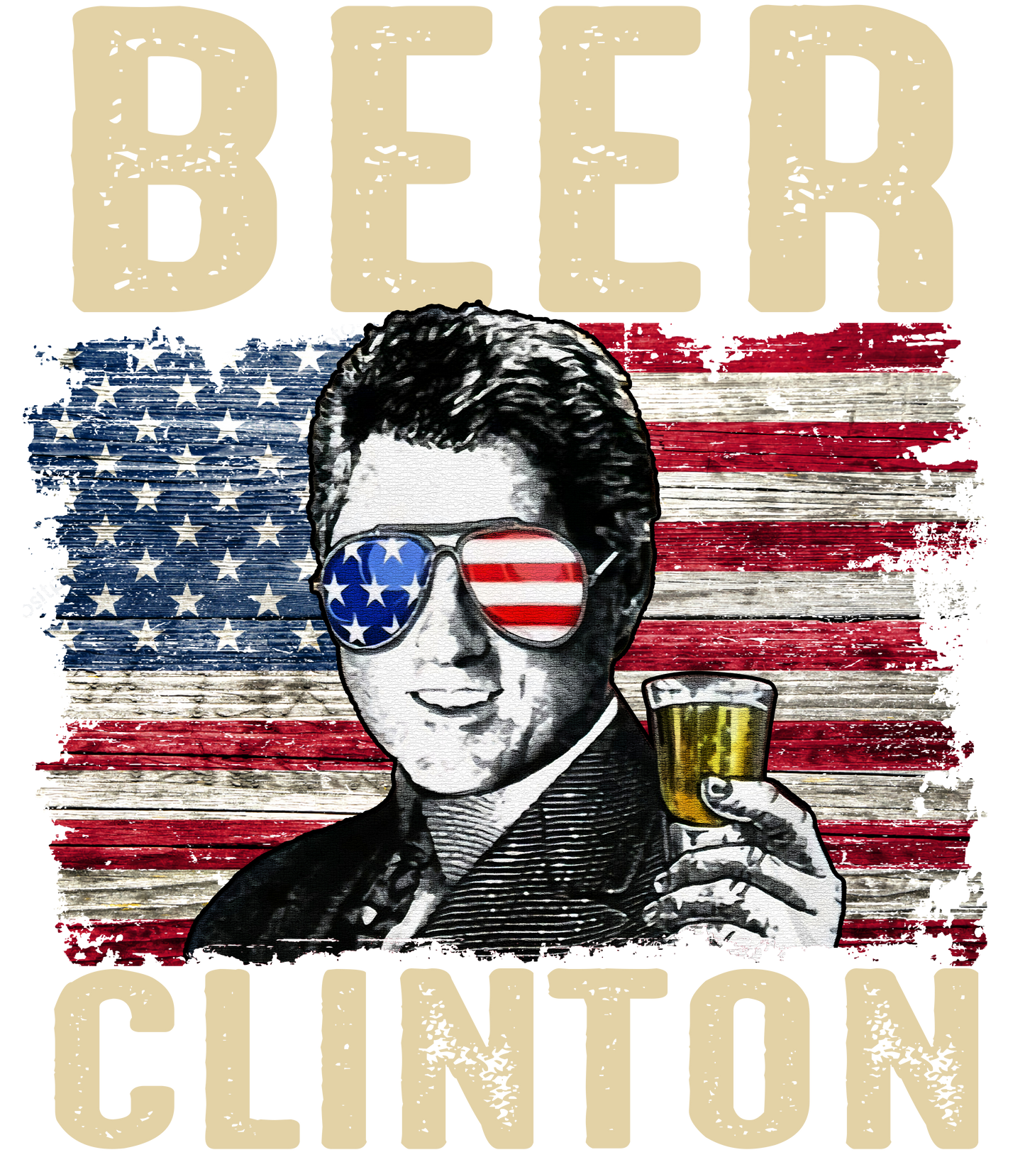 Beer Clinton | FlexFit Tee | Drunk Presidents