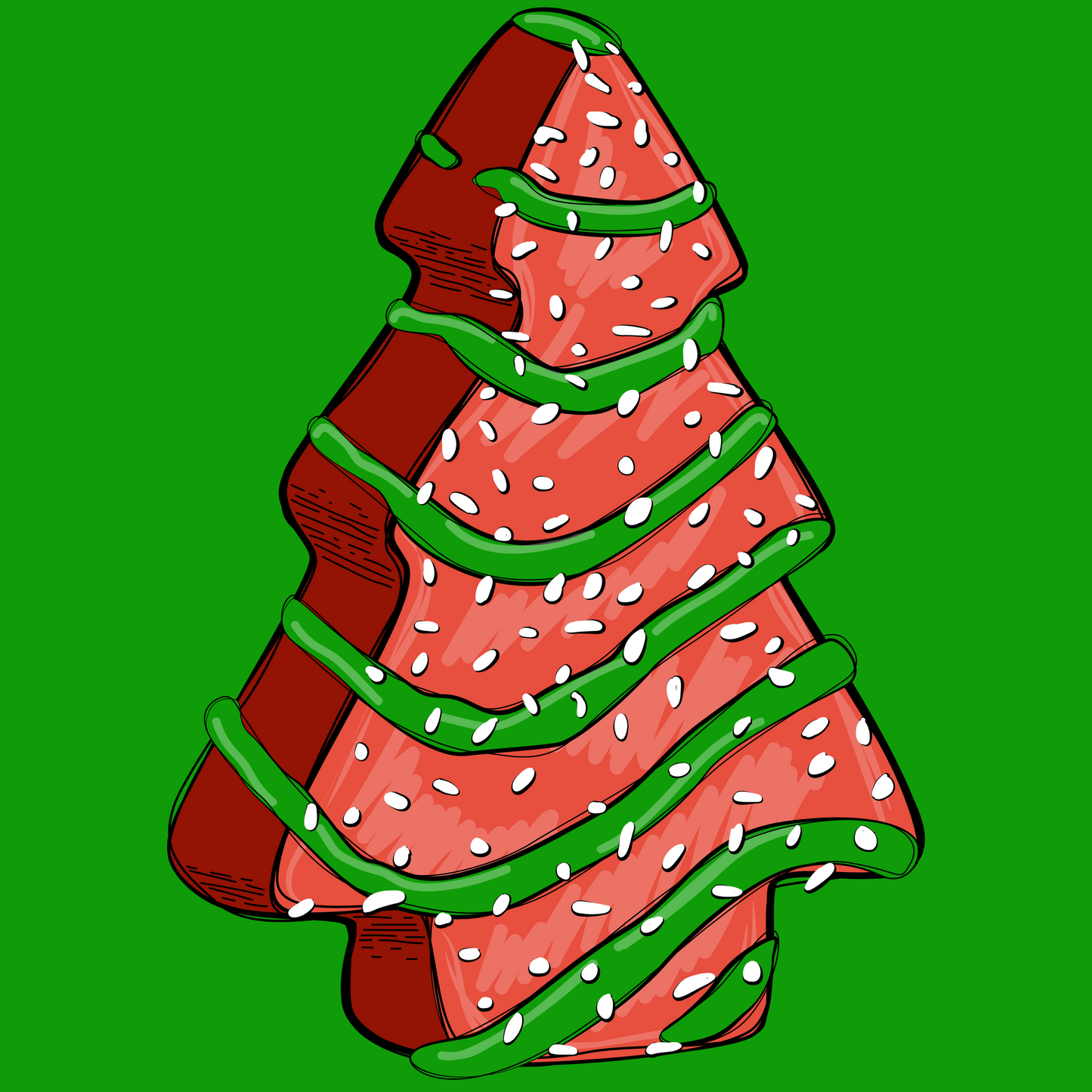 Christmas Tree Cake | Miami Vice / Hawaiian Shirt | Red / Green