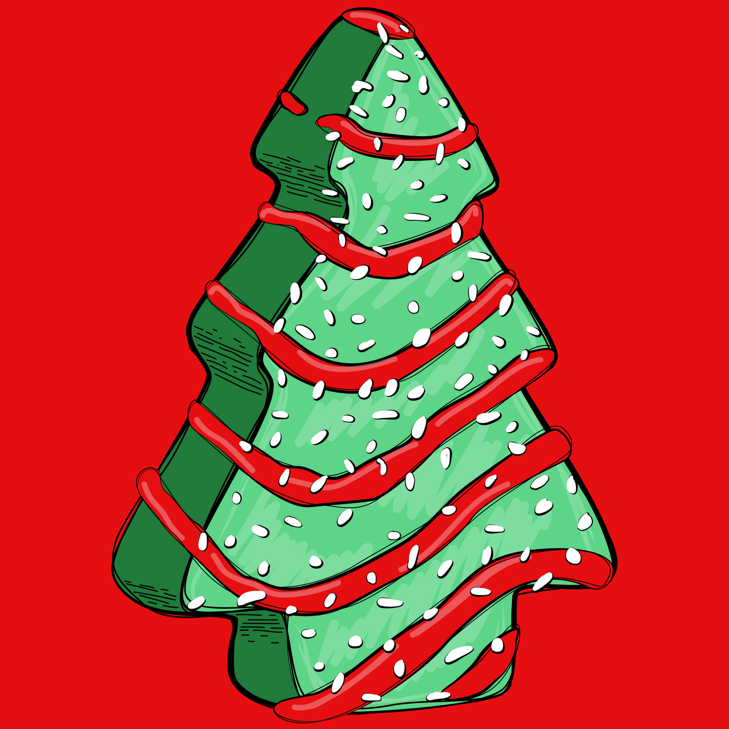 Christmas Tree Cake | Miami Vice / Hawaiian Shirt | Green / Red