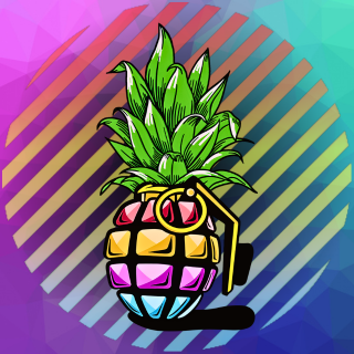 Pineapple Grenade | Miami Vice / Hawaiian Shirt | Pineapple Blue