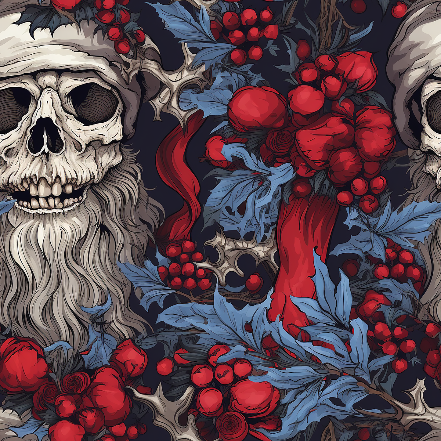 Santa's Eternity | Miami Vice / Hawaiian Shirt | Gothic Xmas