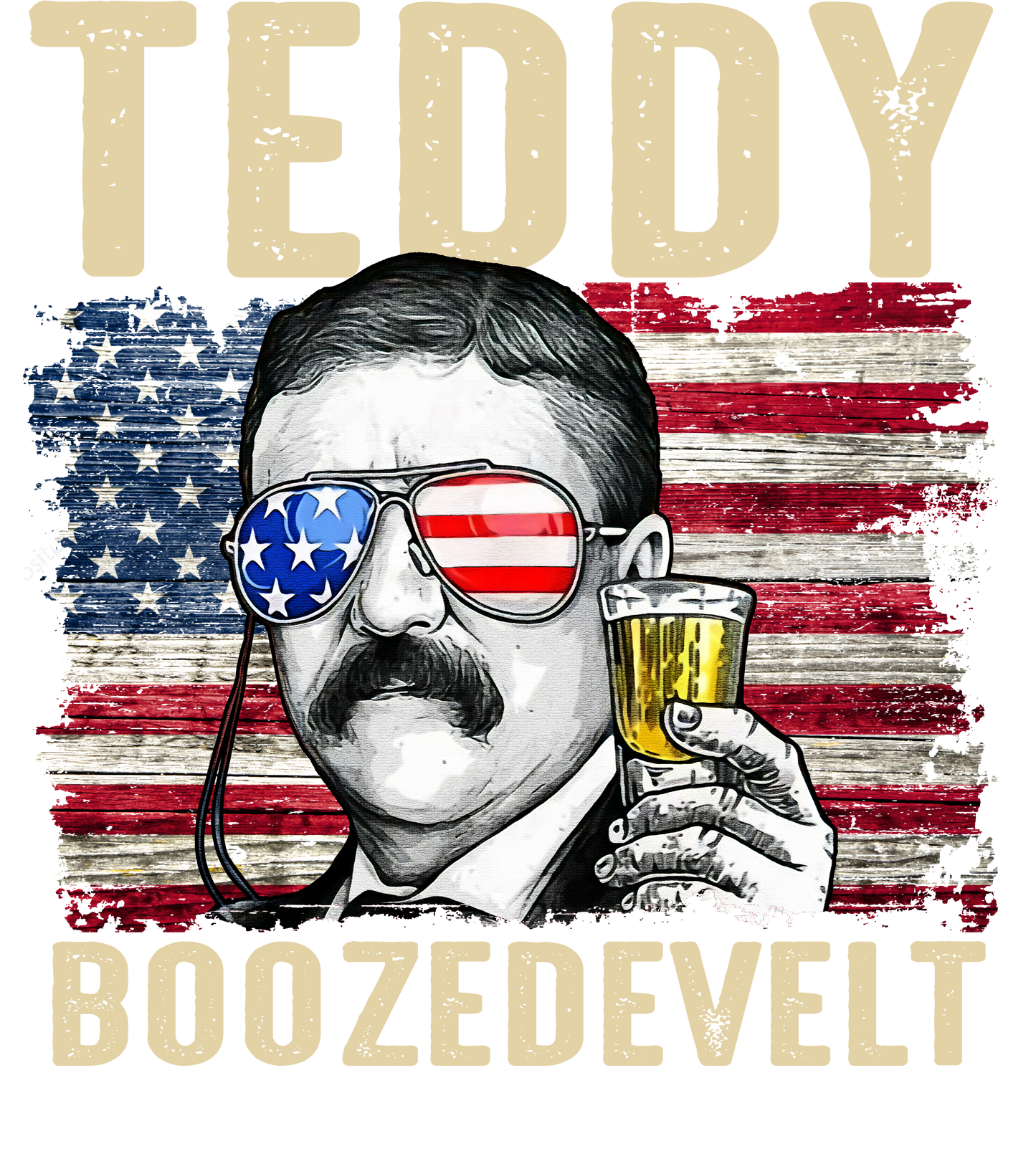 Teddy Boozevelt | FlexFit Tee | Drunk Presidents