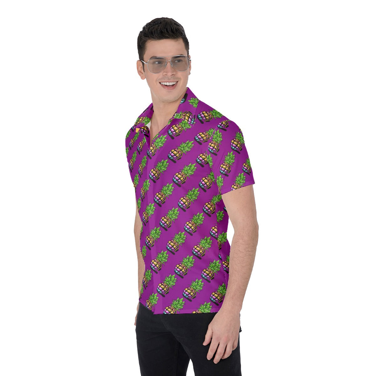 Pineapple Grenade | Miami Vice / Hawaiian Shirt | Pineapple Purple