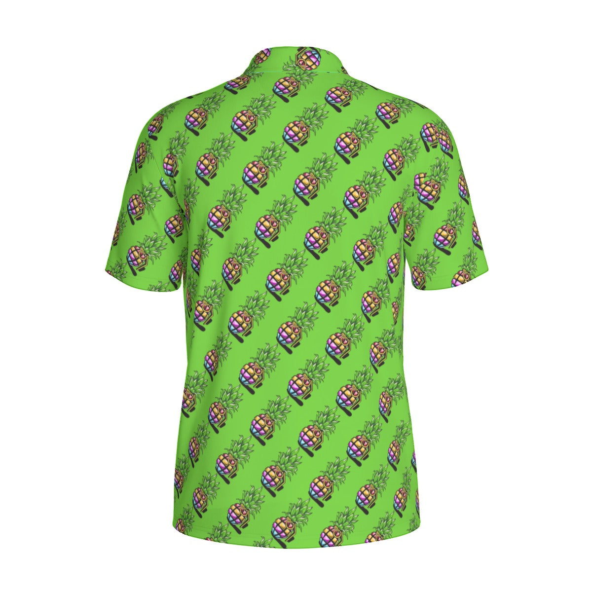 Pineapple Grenade | FlexFit Polo | Pineapple Green