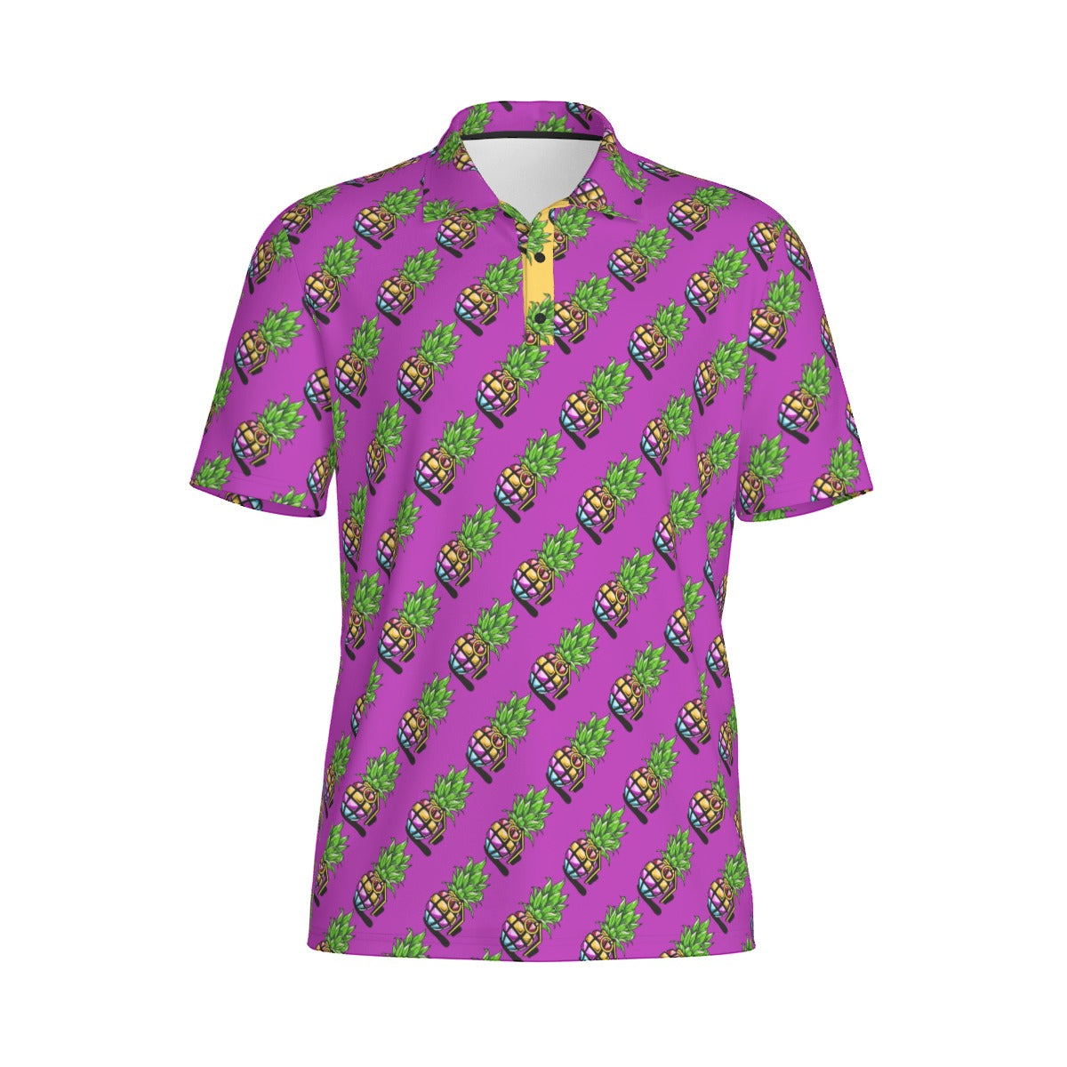 Pineapple Grenade | FlexFit Polo | Pineapple Purple