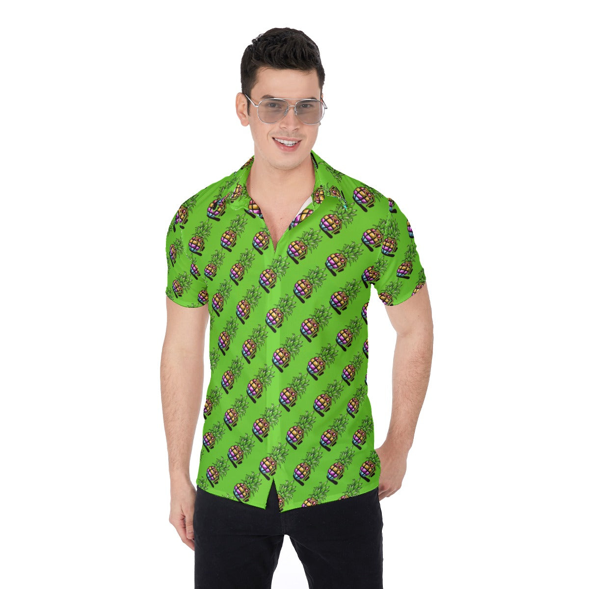 Pineapple Grenade | Miami Vice / Hawaiian Shirt | Pineapple Green