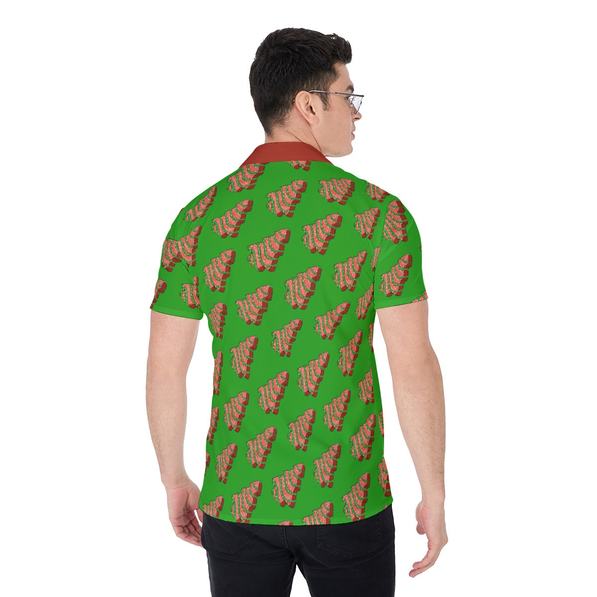 Christmas Tree Cake | Miami Vice / Hawaiian Shirt | Red / Green