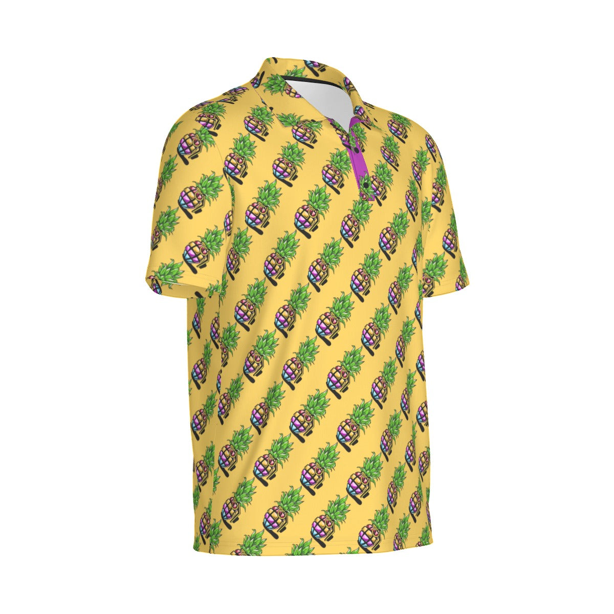 Pineapple Grenade | FlexFit Polo | Pineapple Yellow