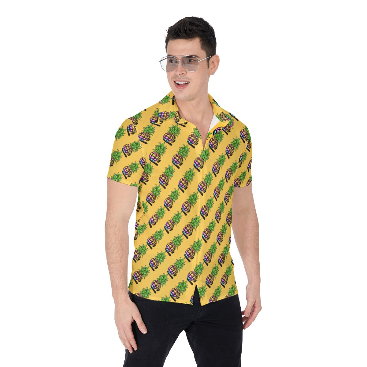 Pineapple Grenade | Miami Vice / Hawaiian Shirt | Pineapple Yellow