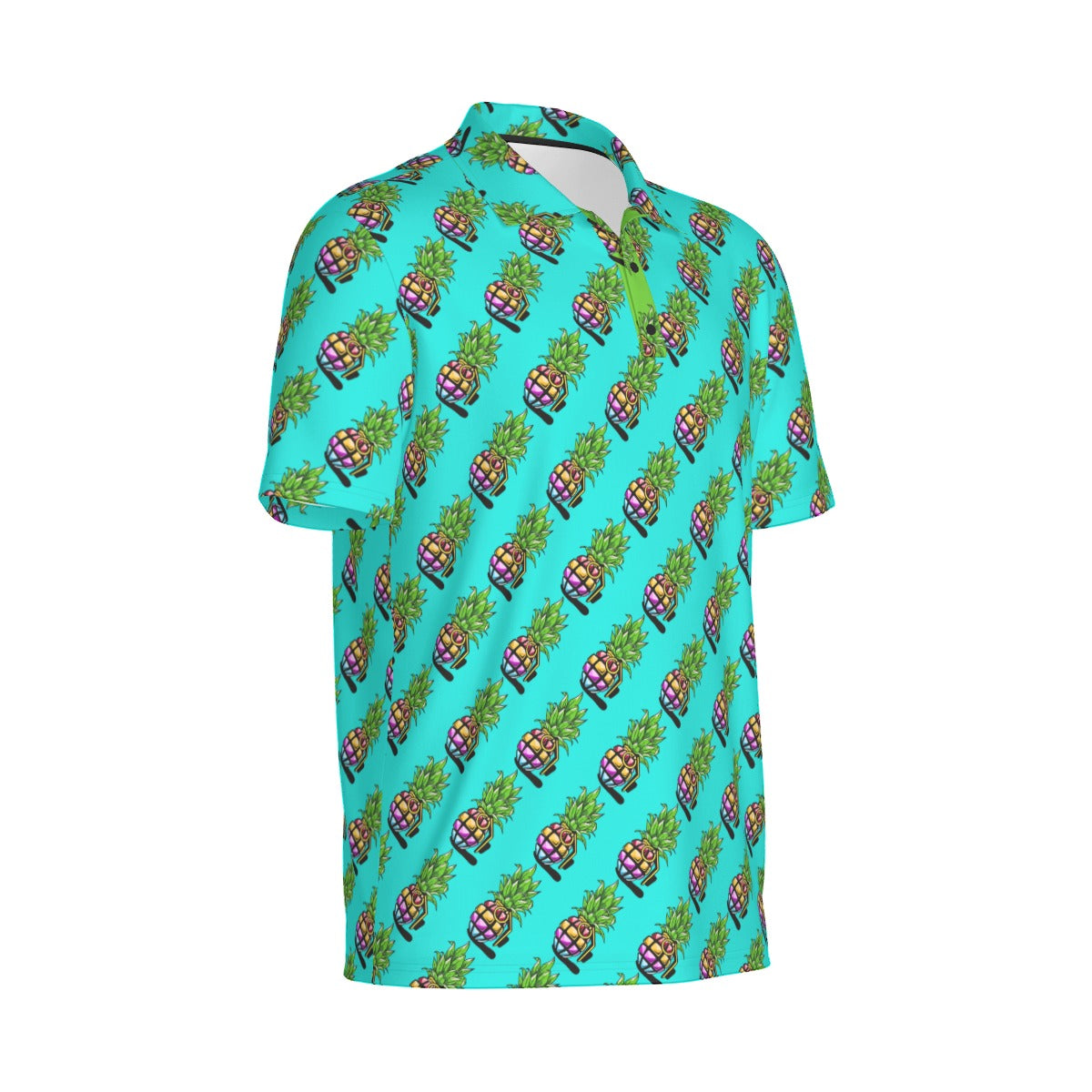 Pineapple Grenade | FlexFit Polo | Pineapple Blue