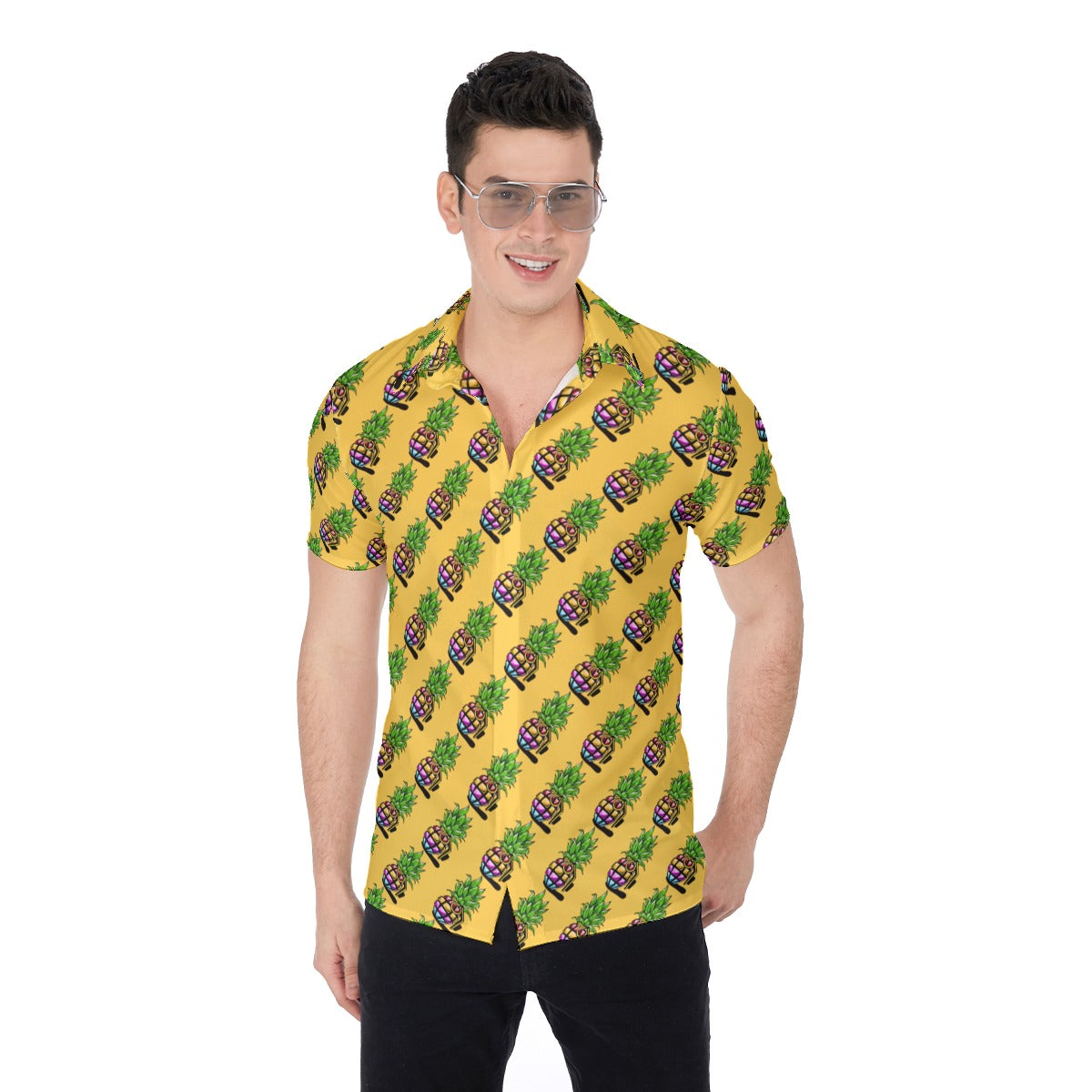 Pineapple Grenade | Miami Vice / Hawaiian Shirt | Pineapple Yellow