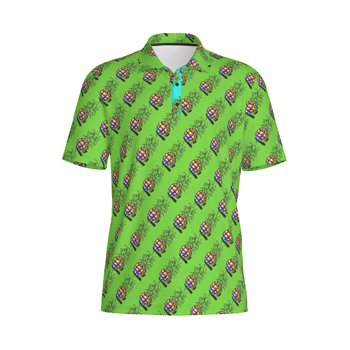 Pineapple Grenade | FlexFit Polo | Pineapple Green