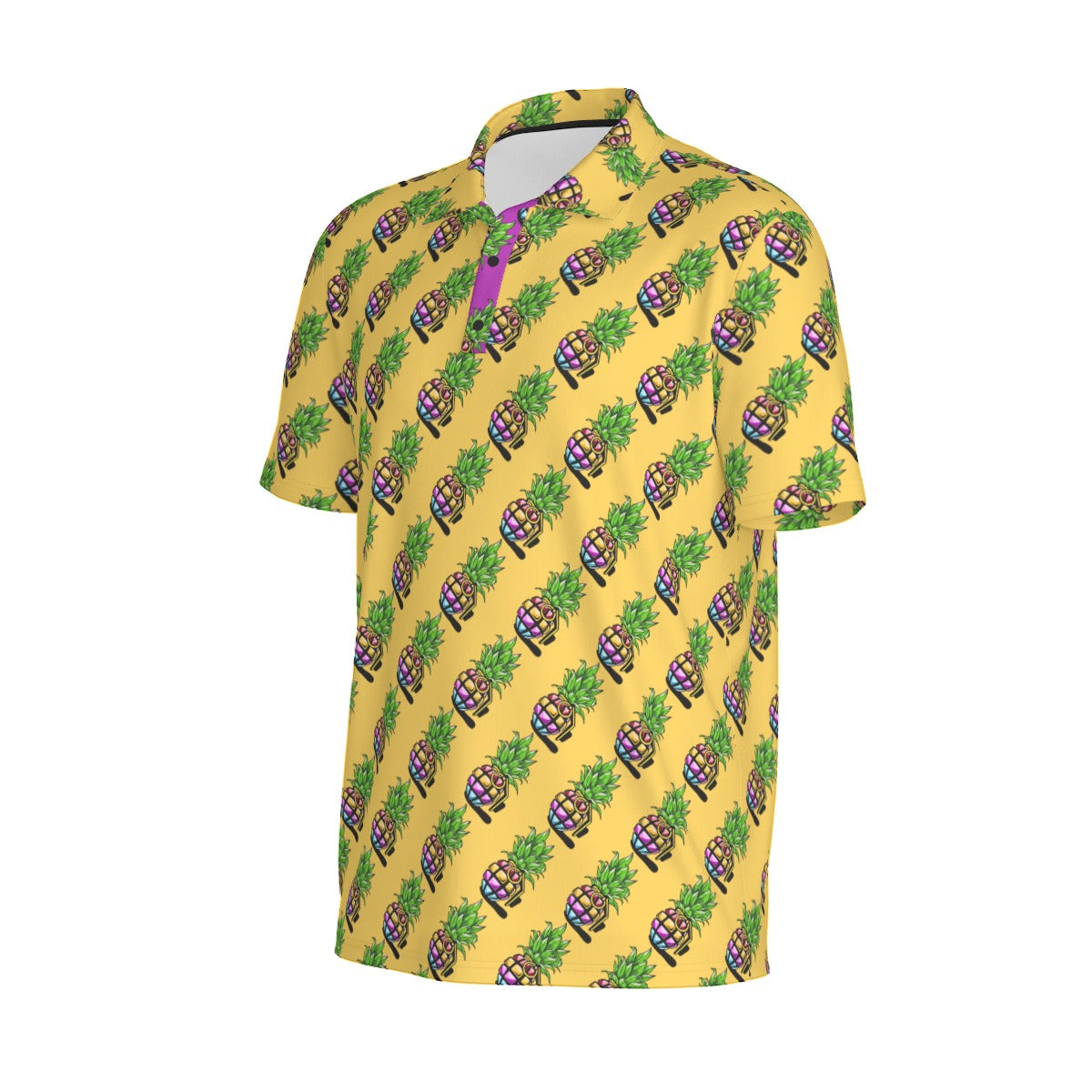 Pineapple Grenade | FlexFit Polo | Pineapple Yellow