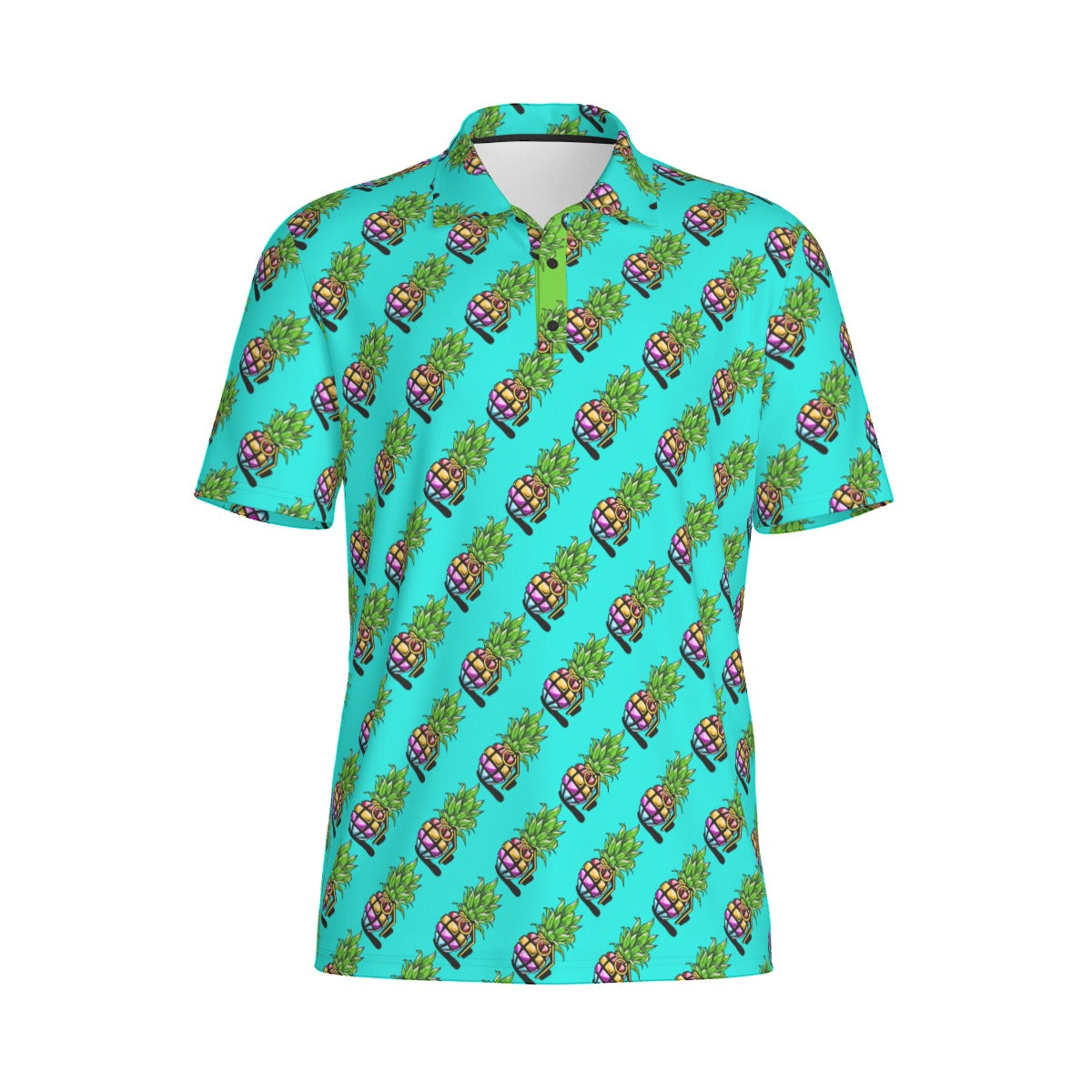 Pineapple Grenade | FlexFit Polo | Pineapple Blue