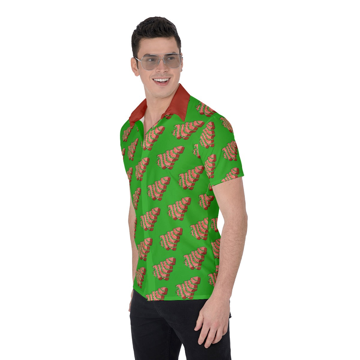 Christmas Tree Cake | Miami Vice / Hawaiian Shirt | Red / Green