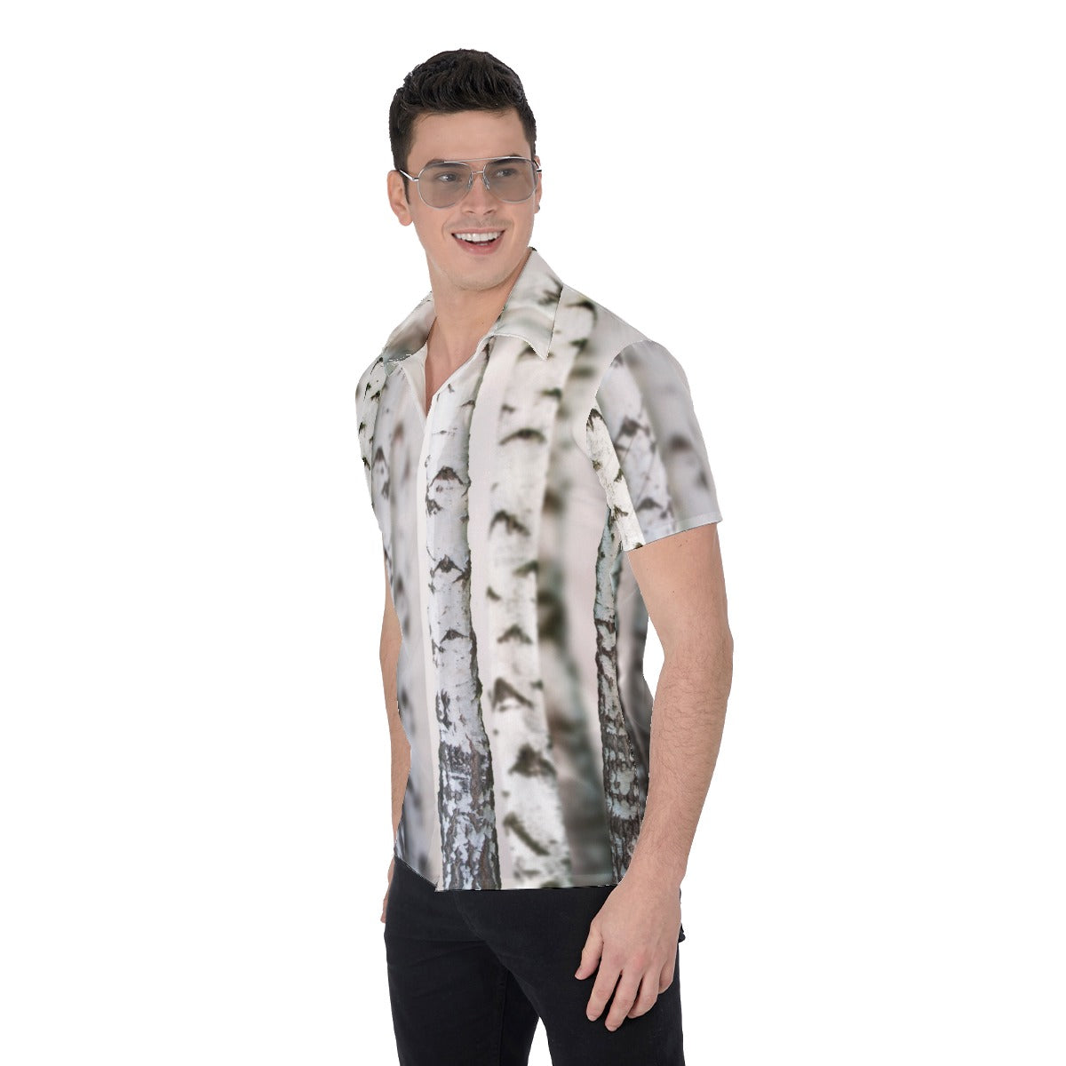 Birch Forest | Miami Vice / Hawaiian Shirt | Nature