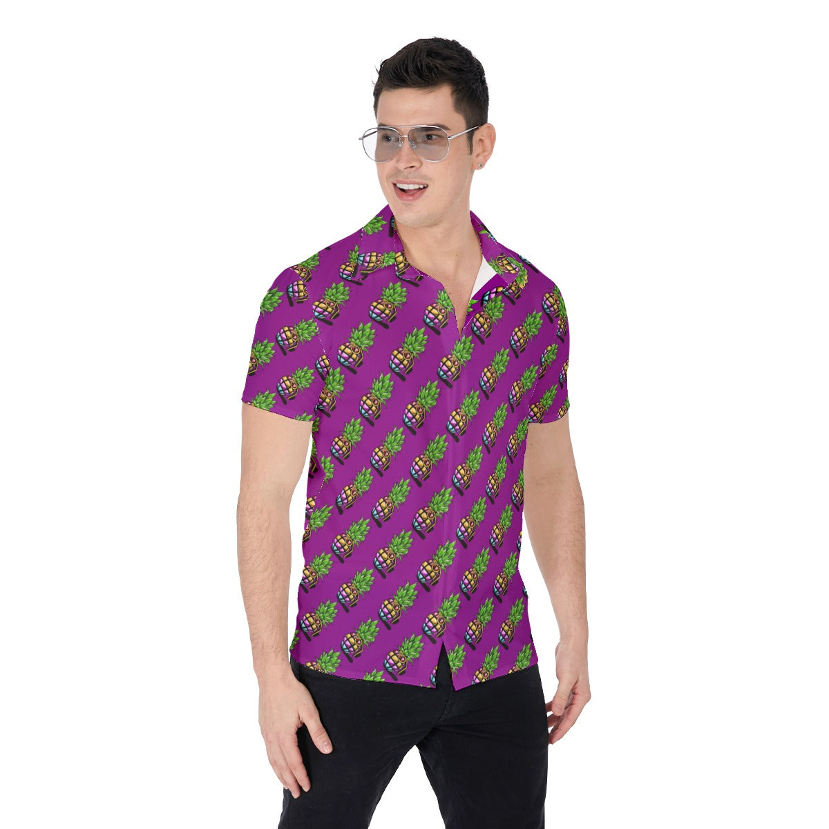 Pineapple Grenade | Miami Vice / Hawaiian Shirt | Pineapple Purple