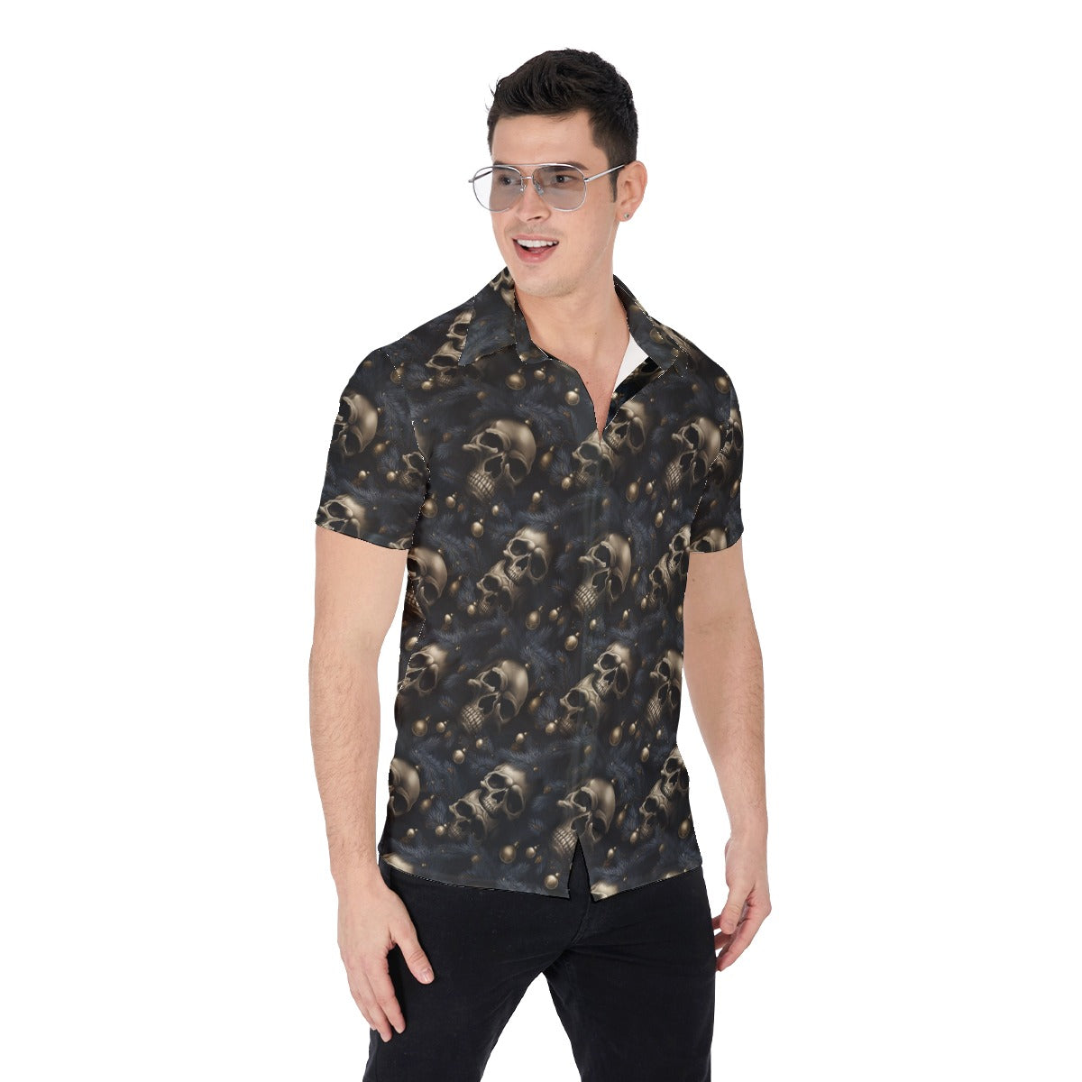 Skullmas Elegance | Miami Vice / Hawaiian Shirt | Gothic Xmas