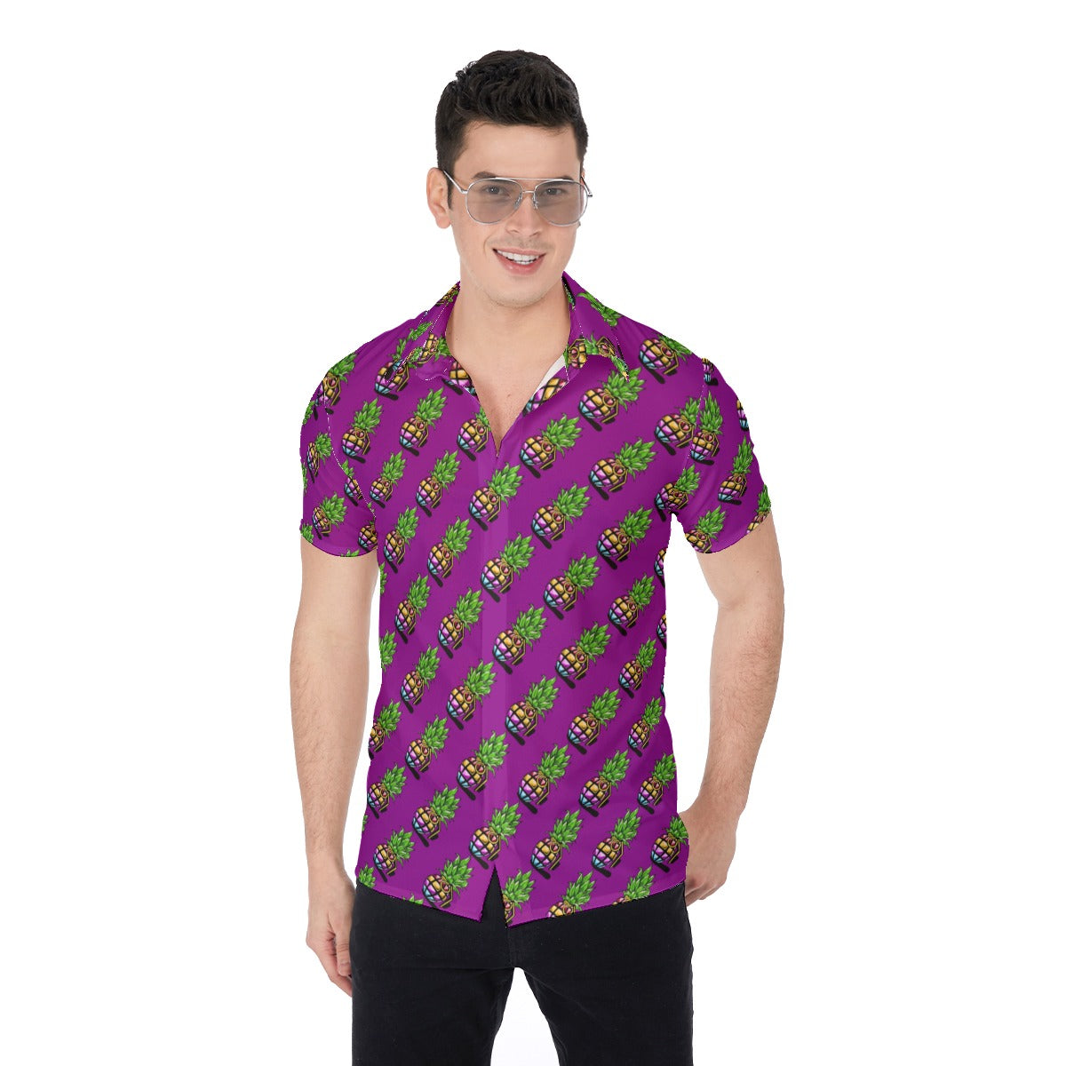 Pineapple Grenade | Miami Vice / Hawaiian Shirt | Pineapple Purple