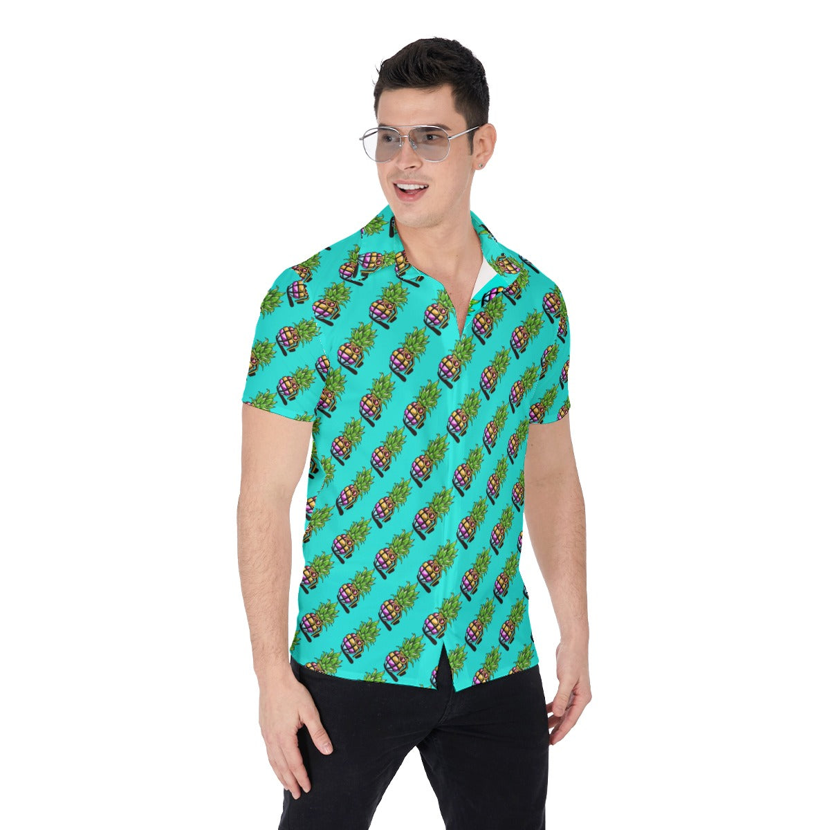 Pineapple Grenade | Miami Vice / Hawaiian Shirt | Pineapple Blue