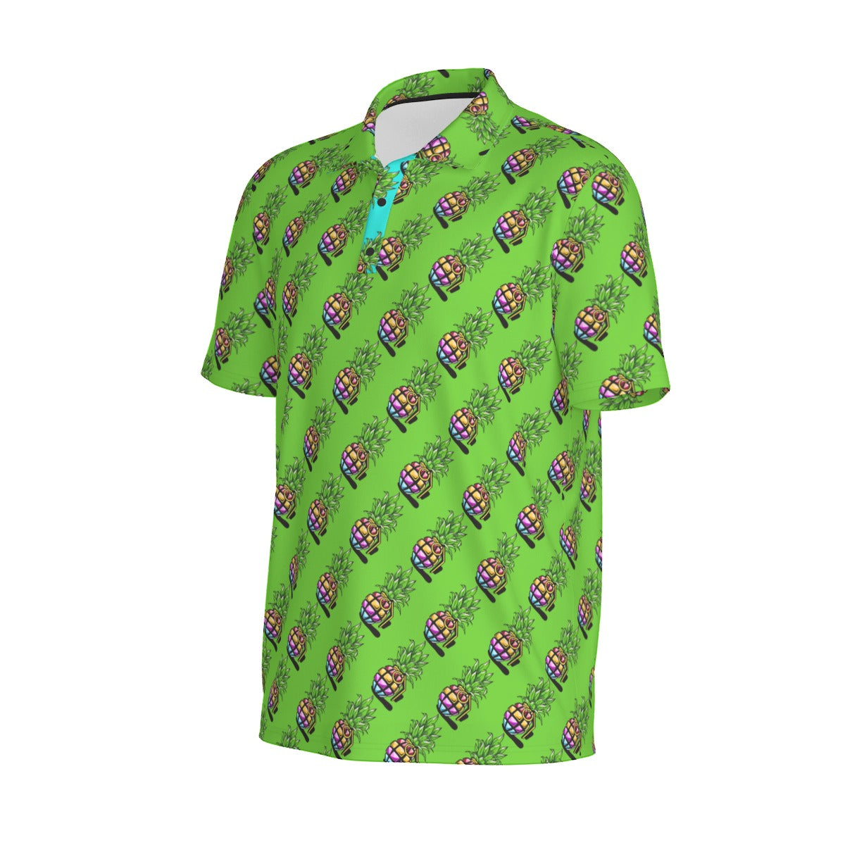 Pineapple Grenade | FlexFit Polo | Pineapple Green