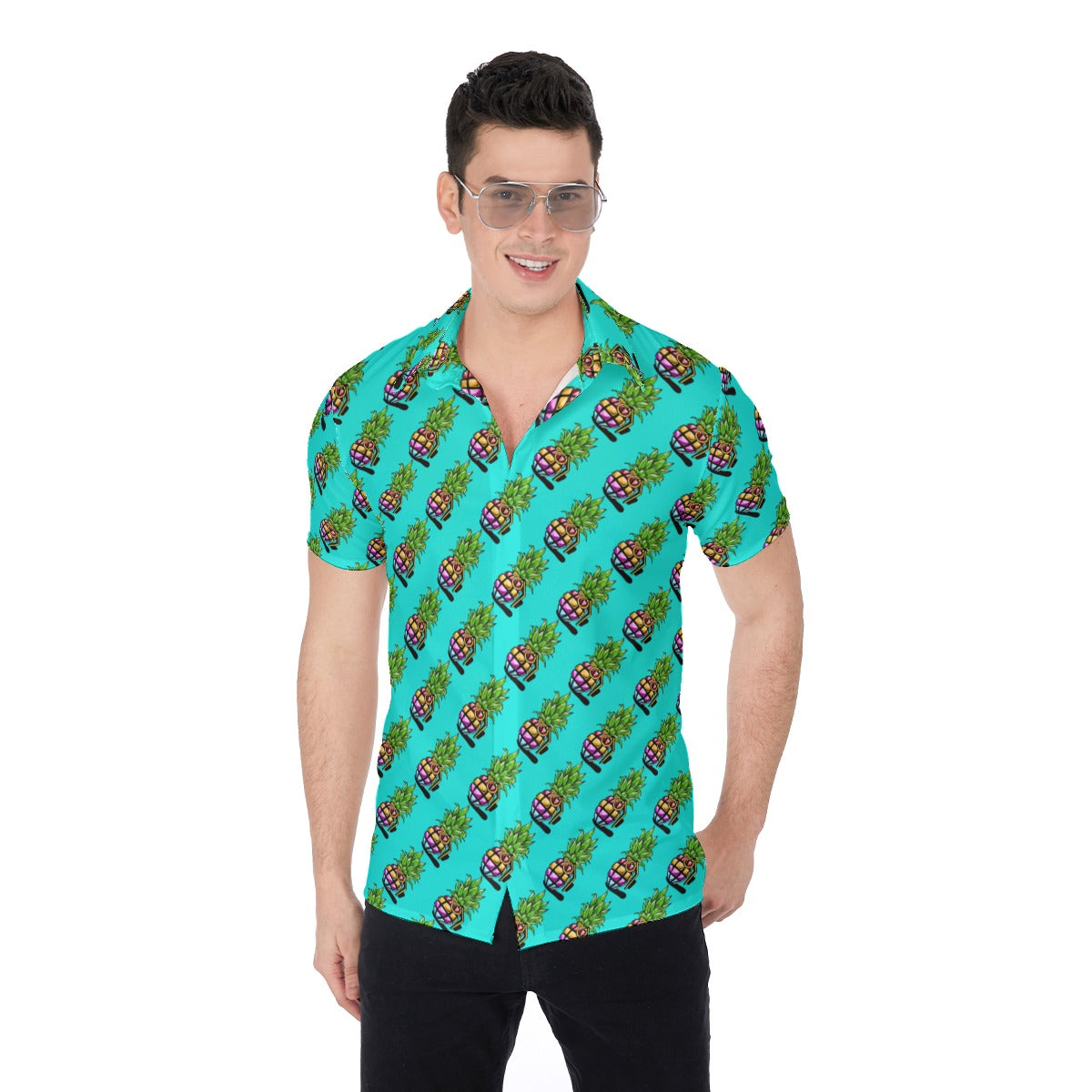 Pineapple Grenade | Miami Vice / Hawaiian Shirt | Pineapple Blue