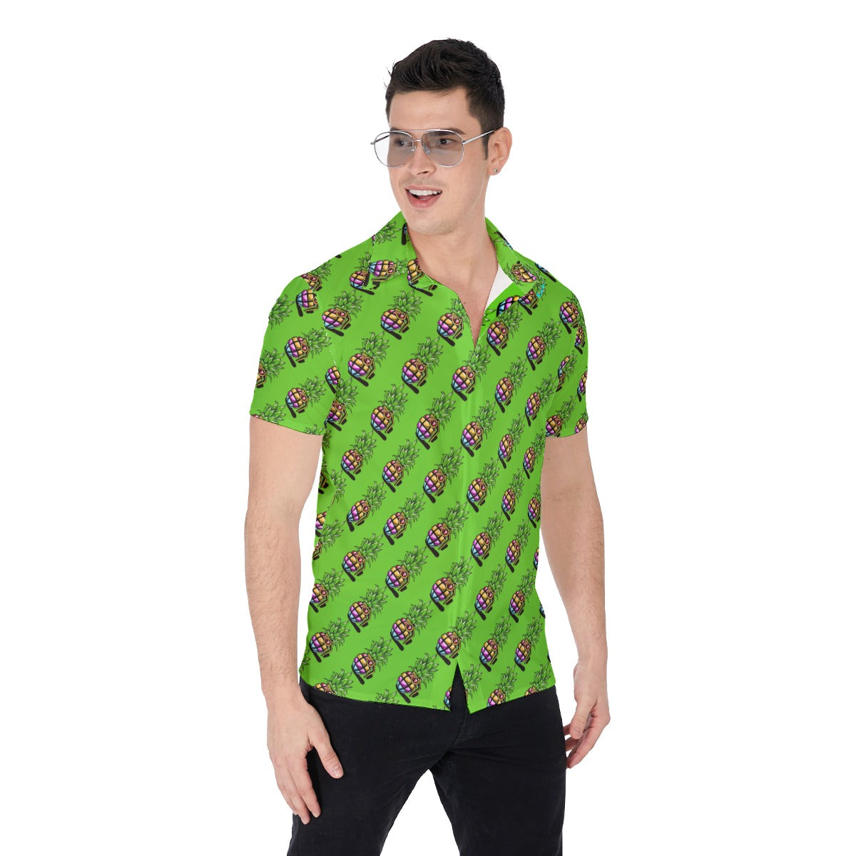 Pineapple Grenade | Miami Vice / Hawaiian Shirt | Pineapple Green