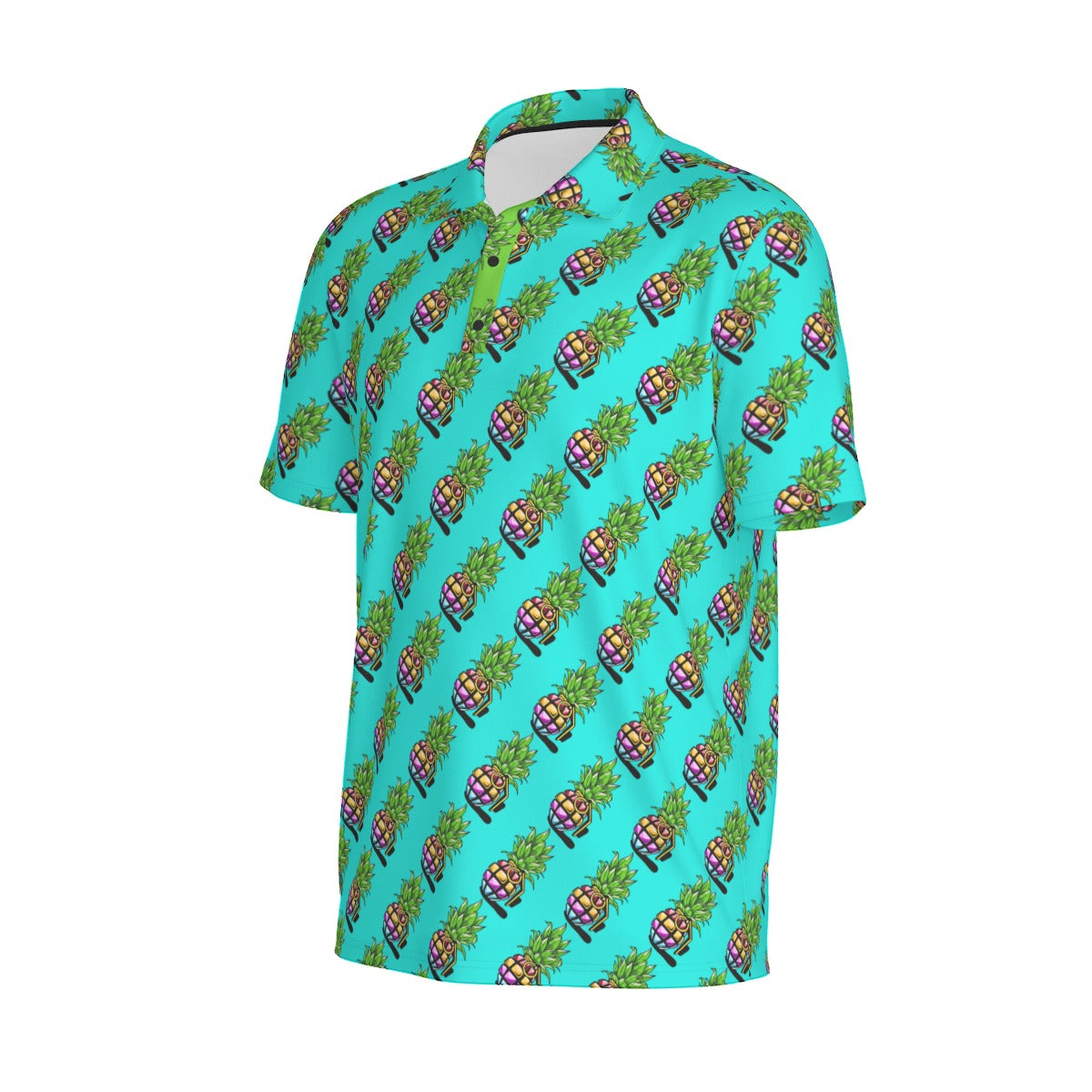 Pineapple Grenade | FlexFit Polo | Pineapple Blue